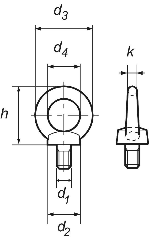 DIN 580  M 48  quality C15E